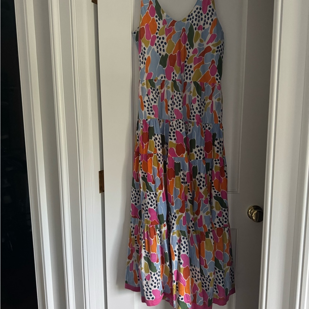 Thml Cotton Multicolor Abstract Pattern Maxi Dress - image 6